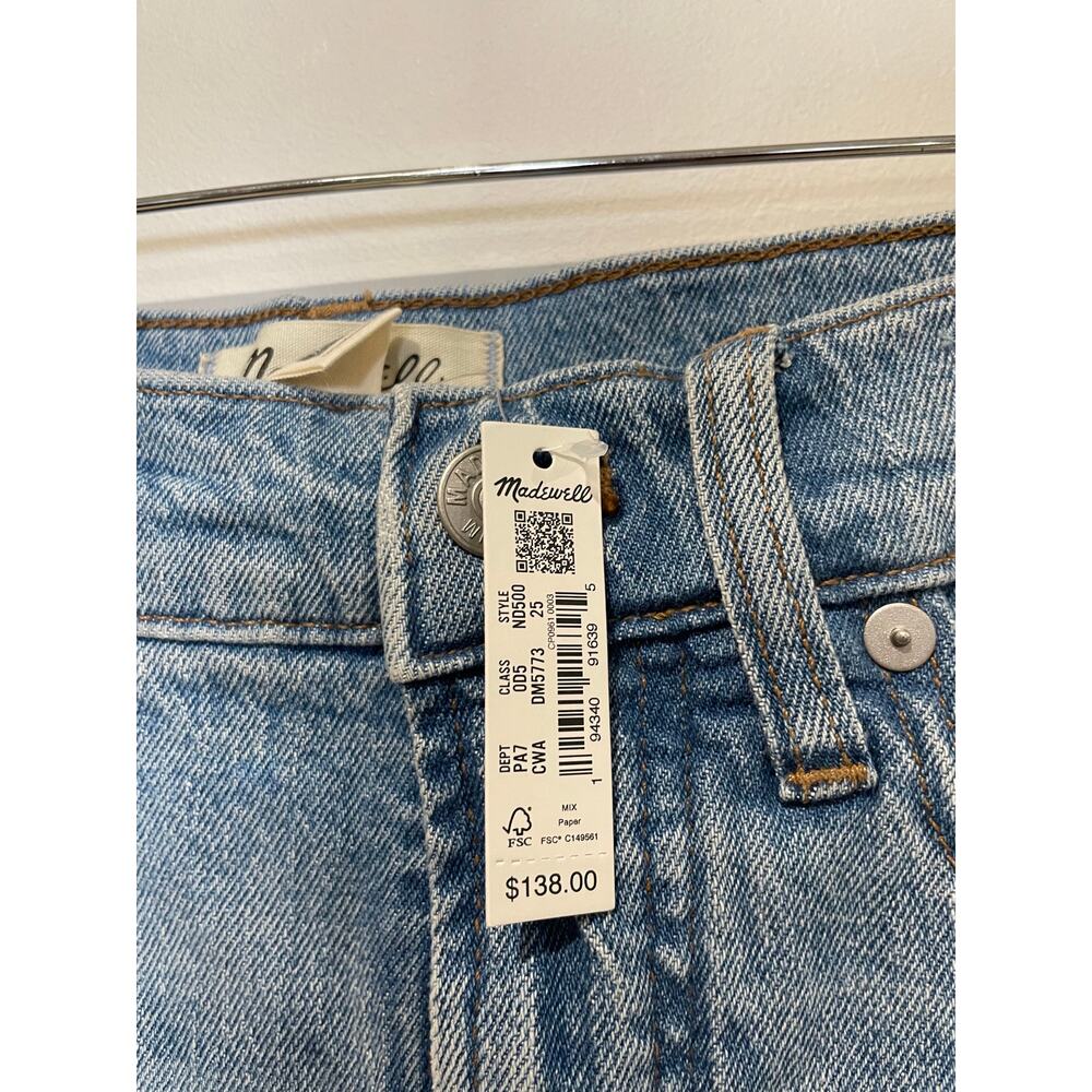 NWT Madewell The Perfect Vintage High Rise Distressed Tapered Jean Coney Wash 25 - Picture 3 of 6